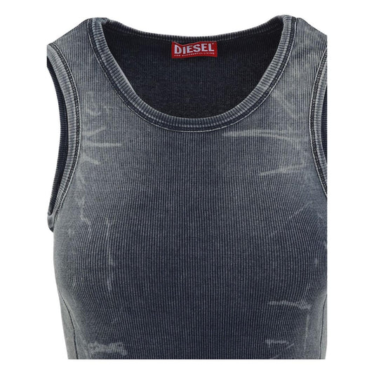 Diesel blue cotton tank top Topwear Diesel Dark Slate Gray