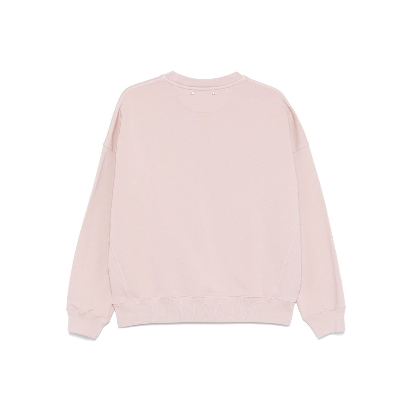 Golden Goose Old rose unisex round neck sweatshirt with green logo print