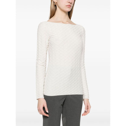Emporio Armani Jacquard boat-neck top