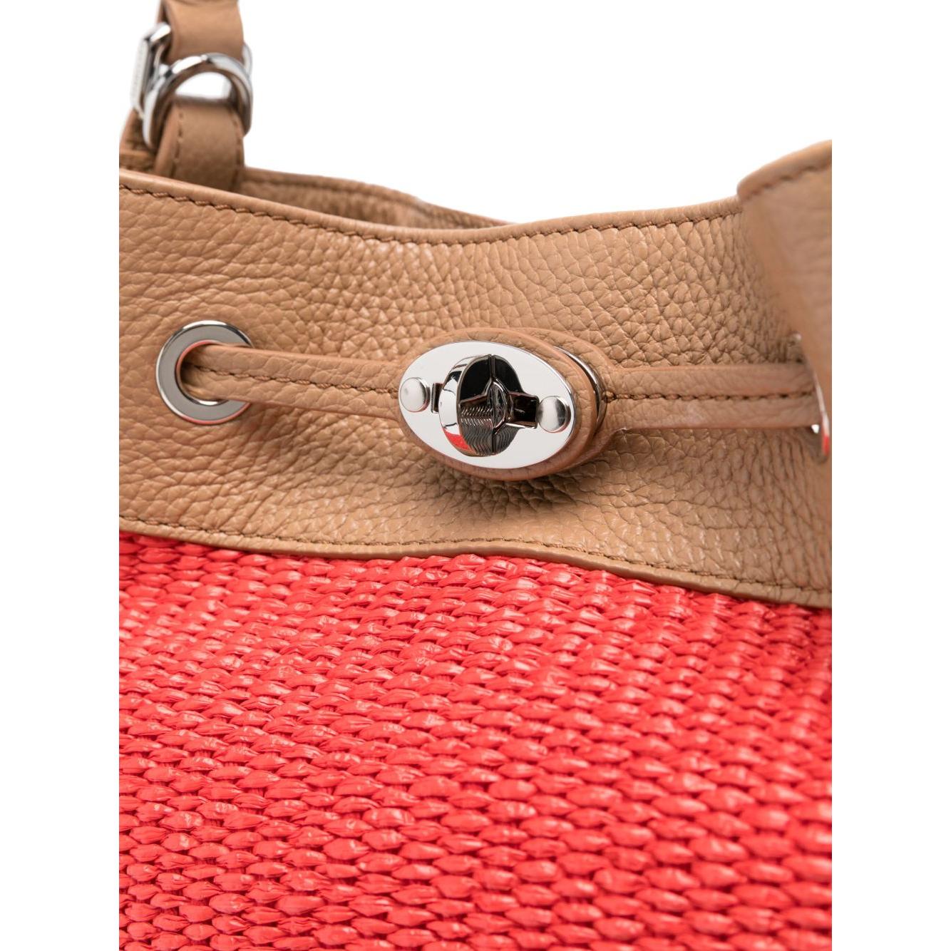 Front view with bag zipped and handles upright.