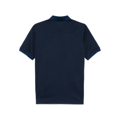 Emporio Armani Allover Logo Cotton Polo Shirt