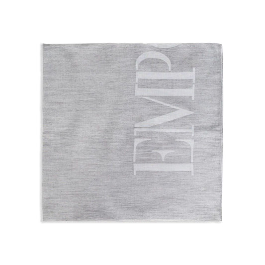 Emporio Armani Logo cotton blend scarf