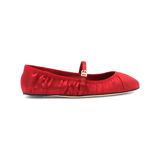 Dolce & Gabbana Buckle ballerinas Flat Shoes Dolce & Gabbana Firebrick
