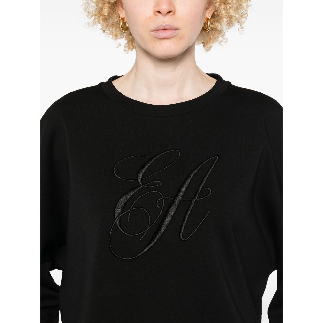 Emporio Armani Double jersey sweatshirt with logo embroidery