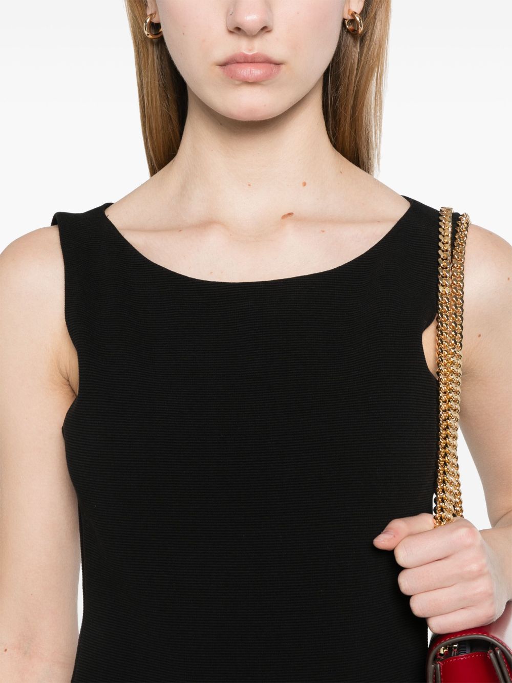 Emporio Armani Ottoman Jersey Sheath Dress Dresses Emporio Armani Black