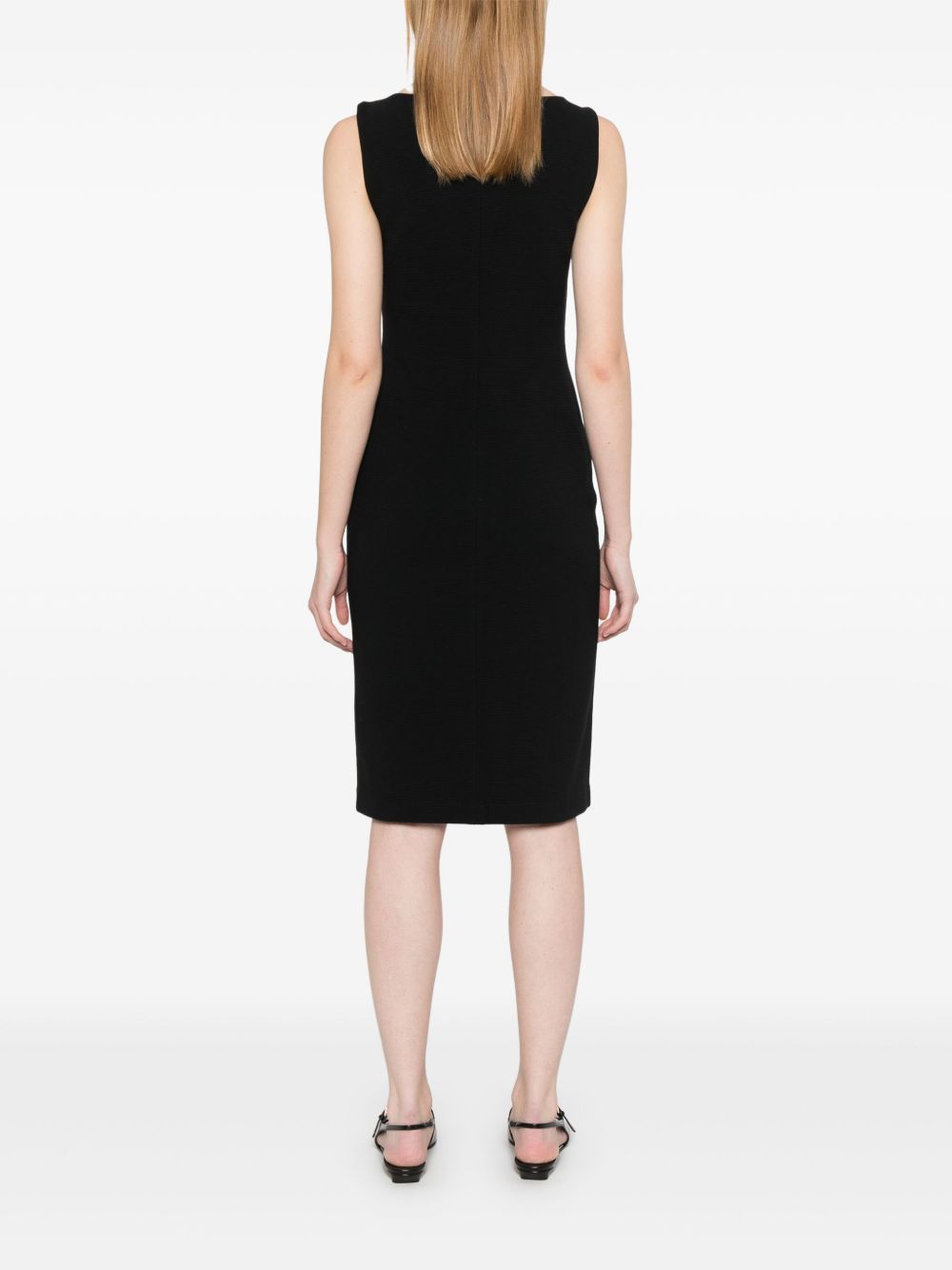 Emporio Armani Ottoman Jersey Sheath Dress Dresses Emporio Armani White Smoke