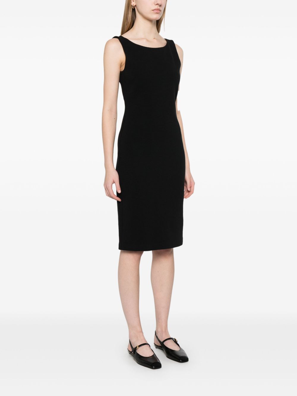 Emporio Armani Ottoman Jersey Sheath Dress Dresses Emporio Armani White Smoke