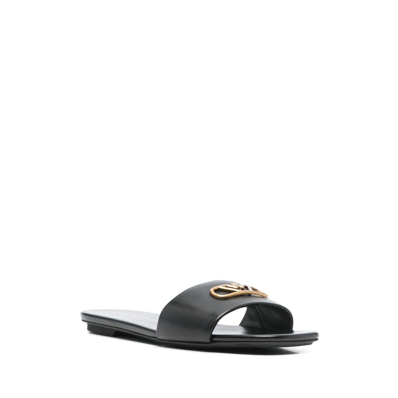 EMPORIO ARMANI EXCLUSIVE Emporio Armani Nappa-leather sandals with eagle plate
