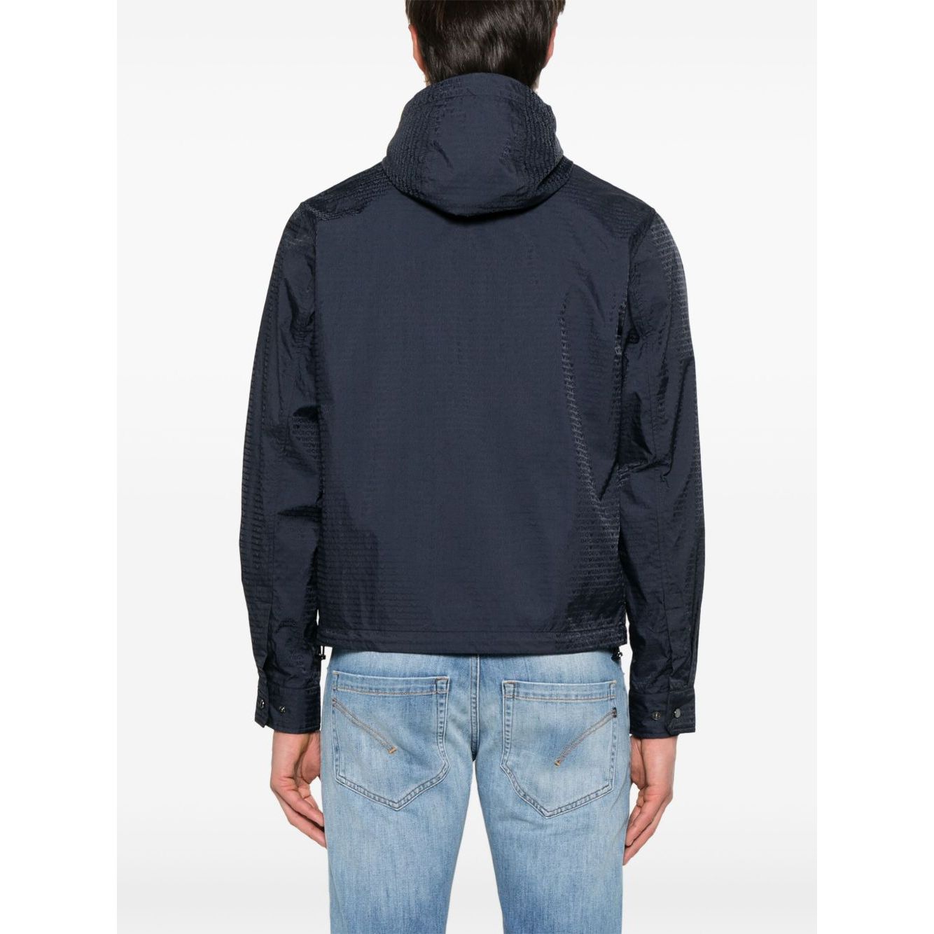 Emporio Armani Blouson with internal nylon bib jacquard all-over lettering