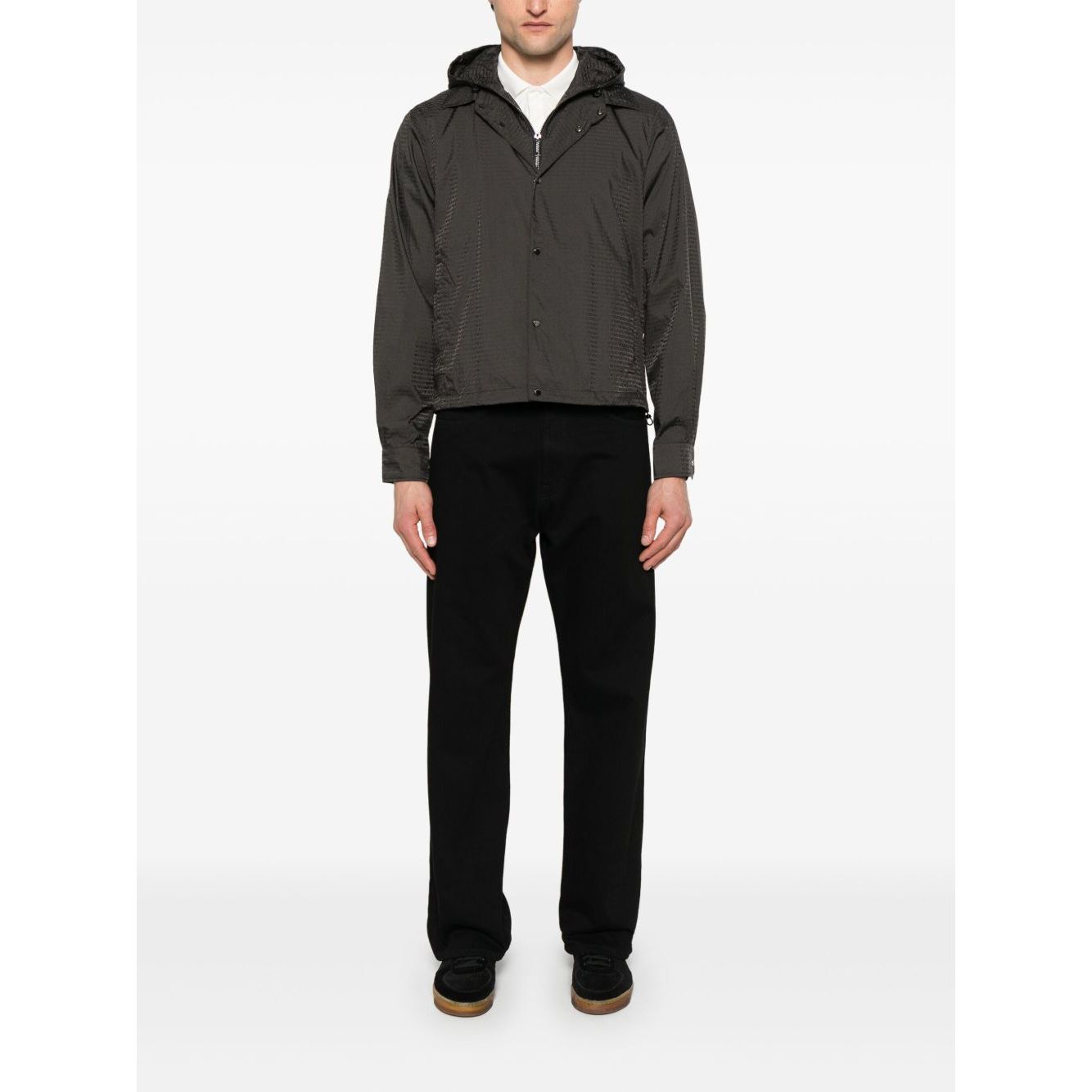 Emporio Armani Blouson with internal nylon bib jacquard all-over lettering