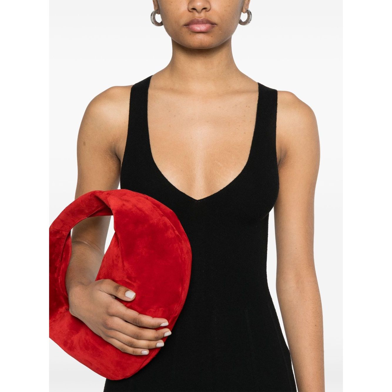 Emporio Armani Seamless, links-stitch knit long dress