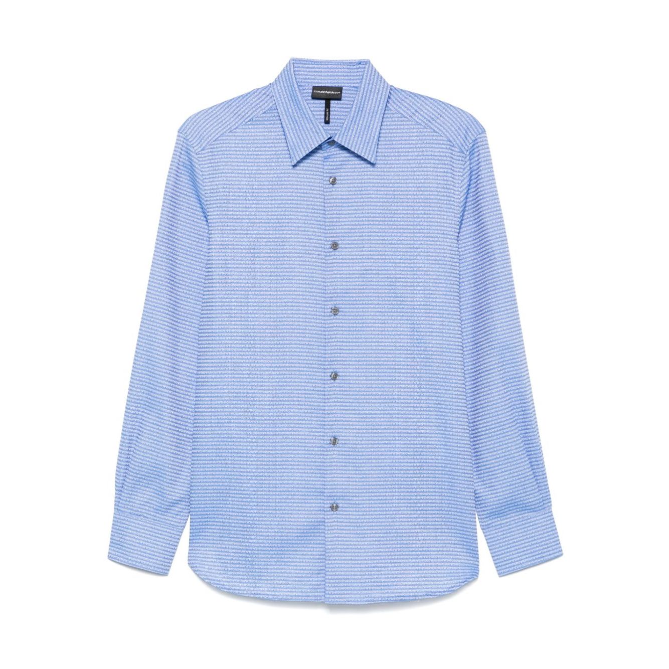 Emporio Armani Shirts Clear Blue