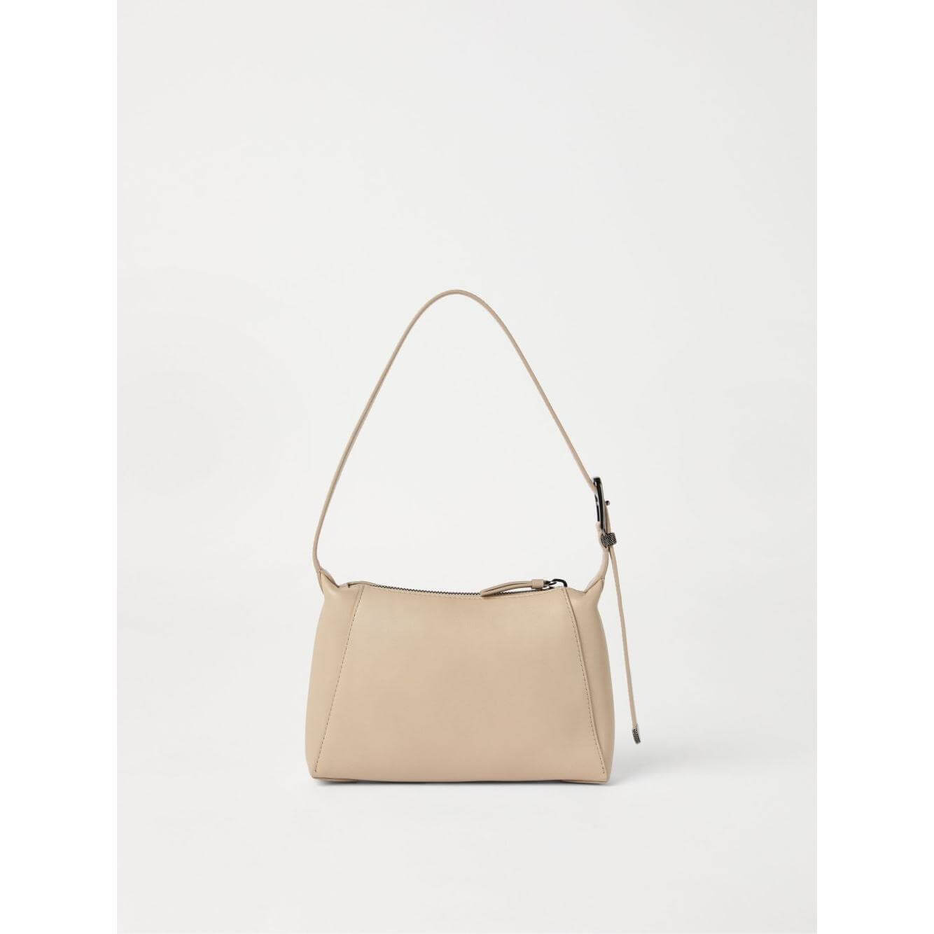 Front view with bag zipped and handles upright.