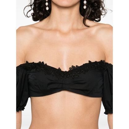 Ermanno Scervino Off-shoulder Lace detail cotton top