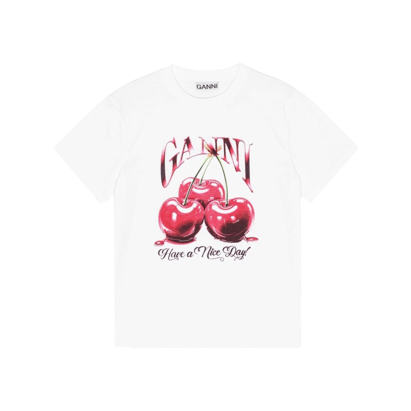 GANNI T-shirts and Polos White Topwear