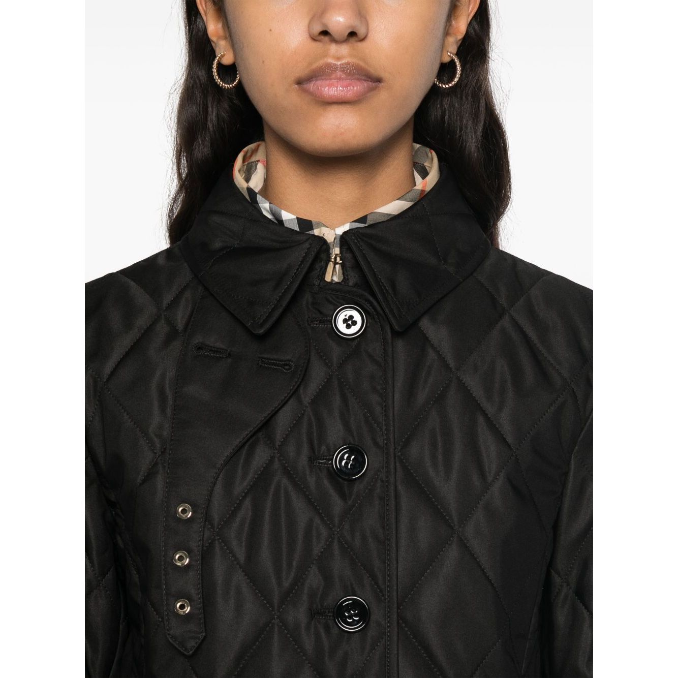 Burberry Tailored jacket with quilted high collar Jackets