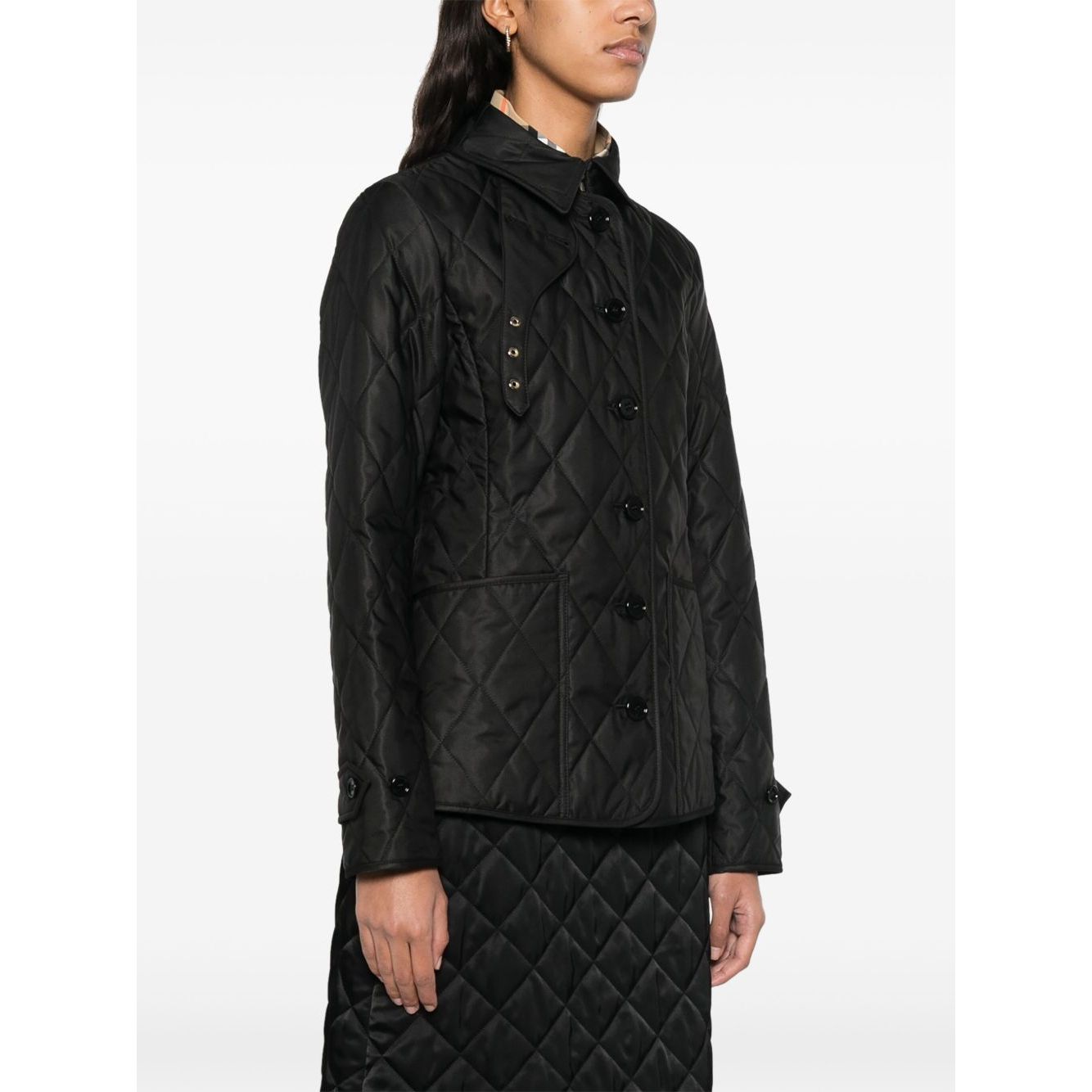 Burberry Tailored jacket with quilted high collar Jackets