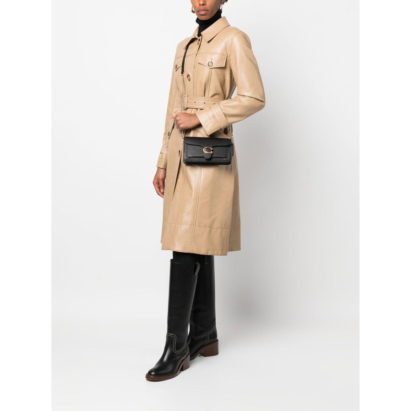 Coach Tabby chain leather clutch