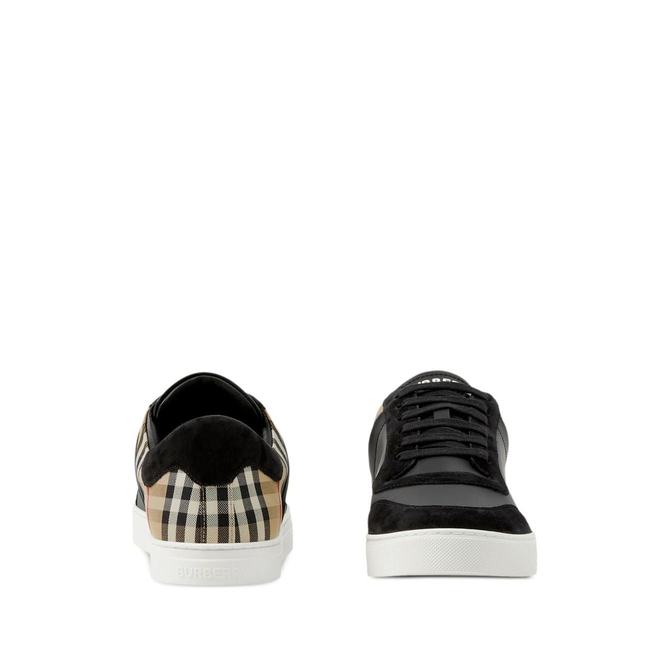 Burberry Leather, suede and check sneakers Sneakers