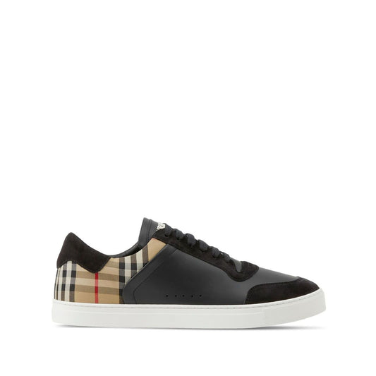Burberry Leather, suede and check sneakers Sneakers