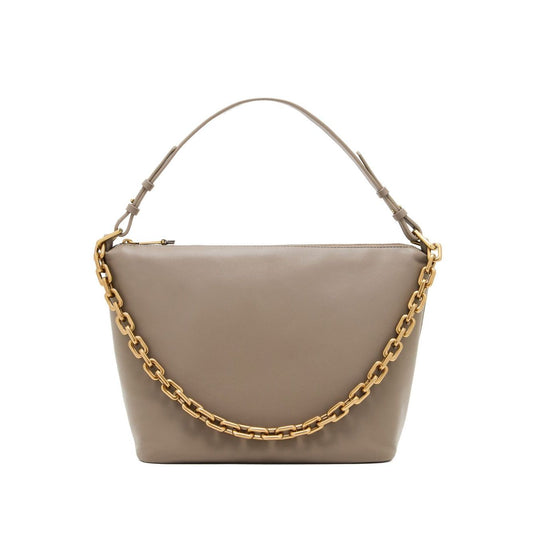 Emporio Armani Medium leather hobo bag with chain