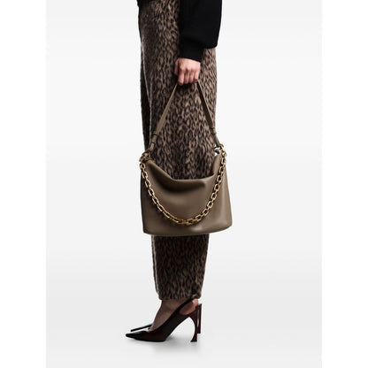 Emporio Armani Medium leather hobo bag with chain