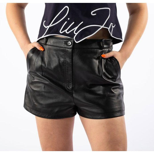 Dolce & Gabbana Black Lambskin Women's Short Dolce & Gabbana Misty Rose