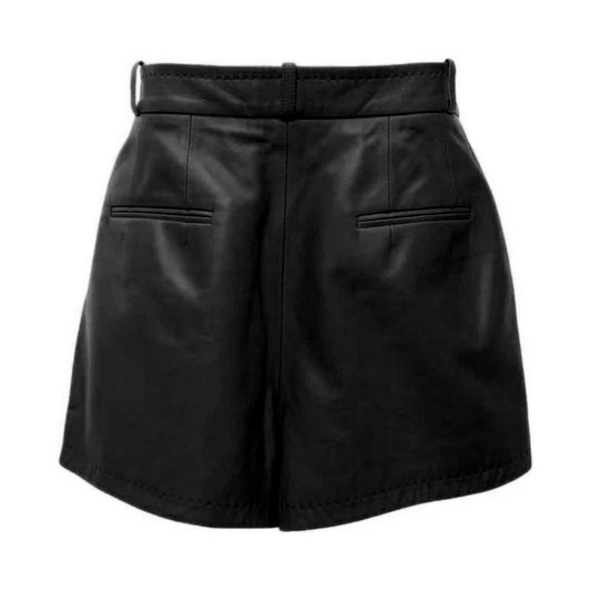 Dolce & Gabbana Black Lambskin Women's Short Dolce & Gabbana Black