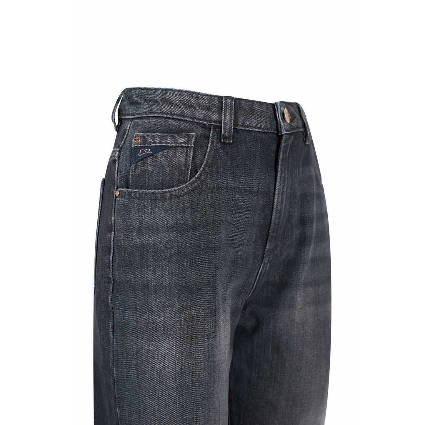 Yes Zee Black Cotton Women's High-Waisted Jeans