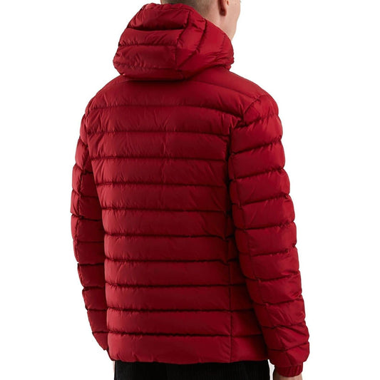 Refrigiwear Red Nylon Men Jacket Refrigiwear Dark Red