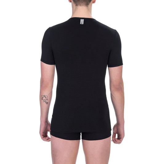 Bikkembergs Black Cotton Men T-Shirt Bikkembergs Black