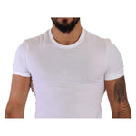 Dolce & Gabbana White Round Neck Cotton Stretch T-shirt Underwear TSH5129-IT3#2
