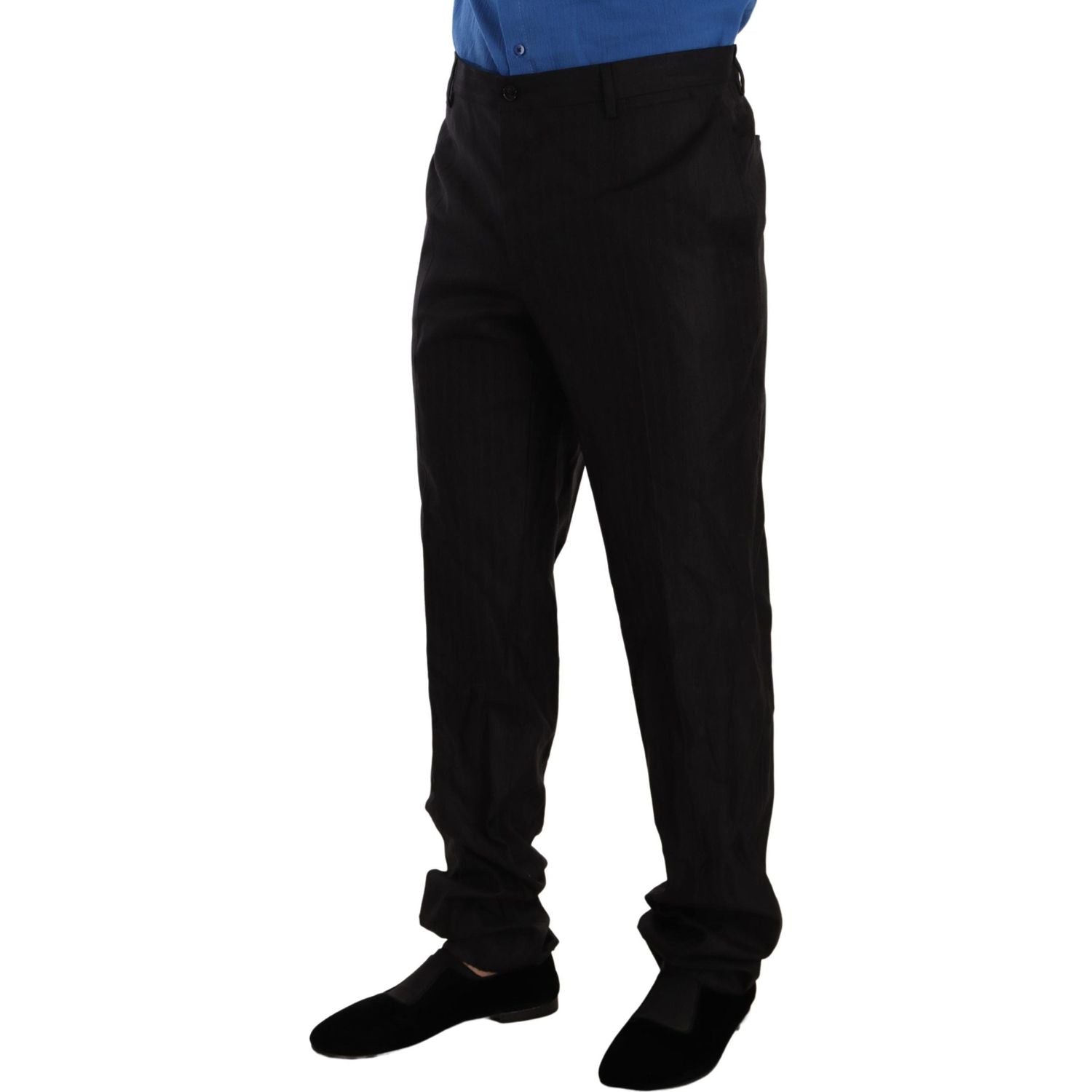 بنطلون رسمي أنيق مخطط من الصوف والحرير من دولتشي آند غابانا