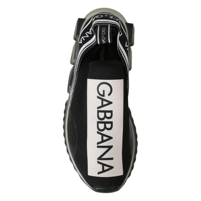 Dolce & Gabbana Black White SORRENTO Sport Stretch Sneakers