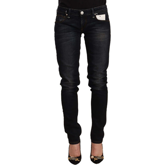 Acht Chic Black Washed Skinny Jeans for Her Acht Black