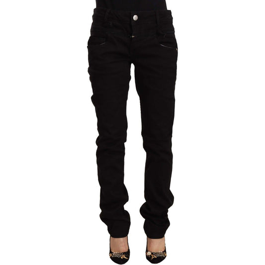 Acht Chic Black Low Waist Skinny Jeans Acht Black