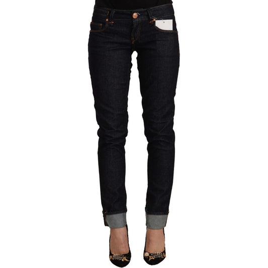 Acht Chic Low Waist Skinny Black Jeans Acht Black