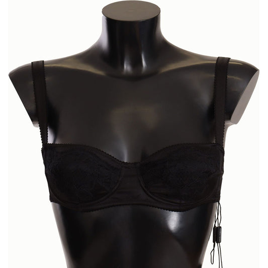 Dolce & Gabbana Sultry Silk Balconette Bra Dolce & Gabbana Black