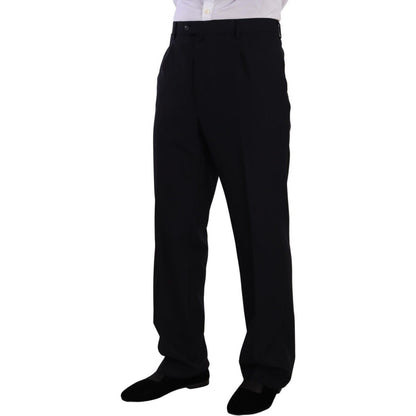 Domenico Tagliente Blue Polyester Single Breasted Formal Suit