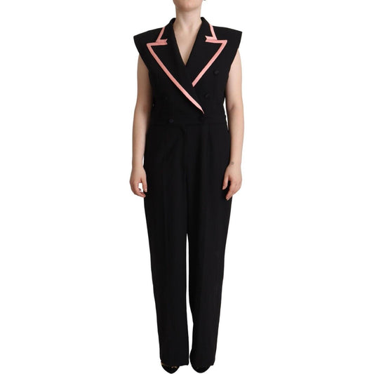 Dolce & Gabbana Elegant Sleeveless Wool Blend Jumpsuit Dolce & Gabbana Tan