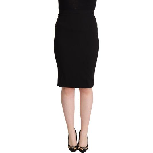 Dolce & Gabbana Chic High Waist Pencil Skirt in Black Dolce & Gabbana Black