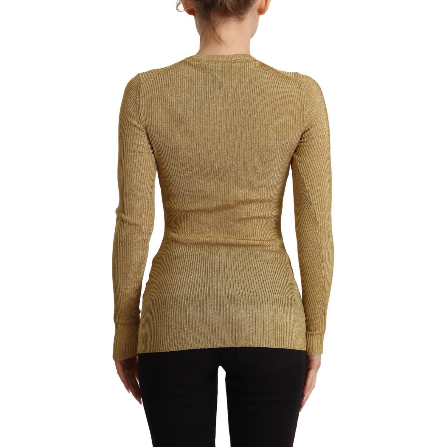 كارديجان ذهبي أنيق مزود بأزرار كبس من دولتشي آند غابانا