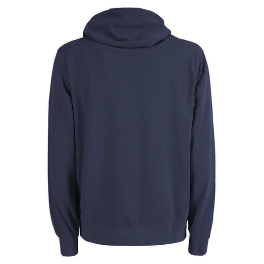 Yes Zee Blue Cotton Blend Hooded Sweatshirt with Front Pocket Yes Zee Dark Slate Gray