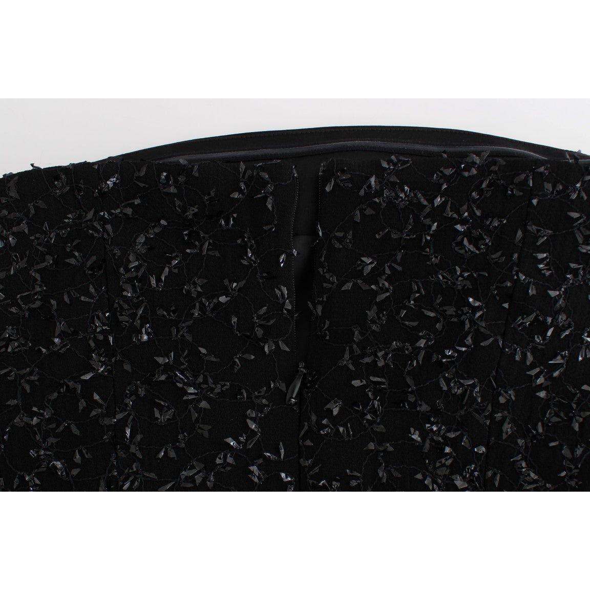 فستان ماشا ما الأنيق بدون حمالات باللون الأسود