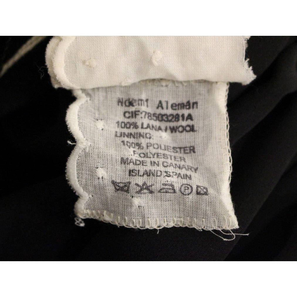 تنورة قصيرة أنيقة من الصوف باللون الرمادي المنقوش من NOEMI ALEMÁN