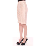 Zeyneptosun Exclusive Beige Brocade Above Knee Shorts Zeyneptosun Bisque