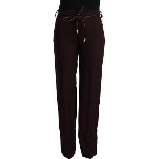 Patrizia Pepe Elegant High Waist Straight Formal Pants Patrizia Pepe Black
