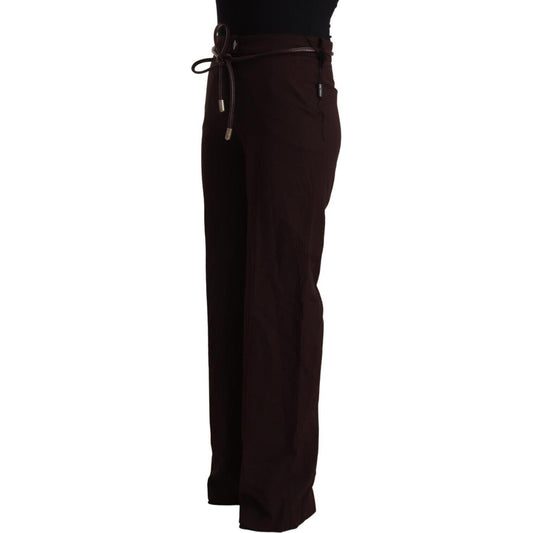 Patrizia Pepe Elegant High Waist Straight Formal Pants Patrizia Pepe Black