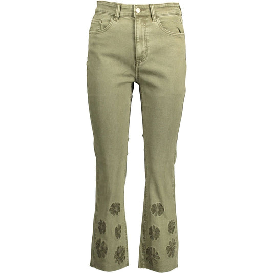 Desigual Green Cotton Women Jeans Desigual Slate Gray