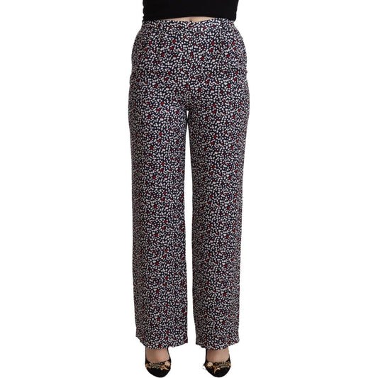 Michael Kors Elegant High Waist Straight Black Trousers Michael Kors Dark Slate Gray